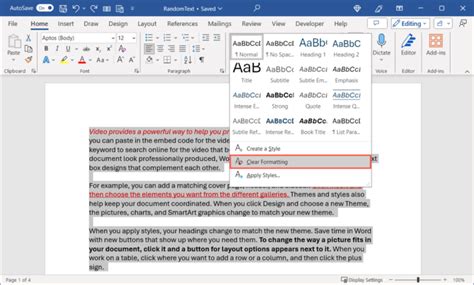 How to Clear Formatting in Word