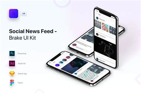 Free Social Media News Feed UI Kit - Free UI Resources
