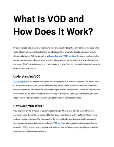 PPT - What Is VOD and How Does It Work PowerPoint Presentation, free ...
