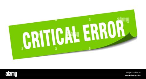 critical error sticker. critical error square sign. critical error ...