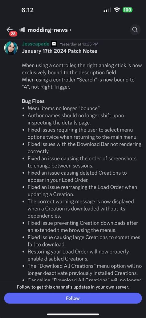 Patch Notes for the latest update : r/SkyrimModsXbox
