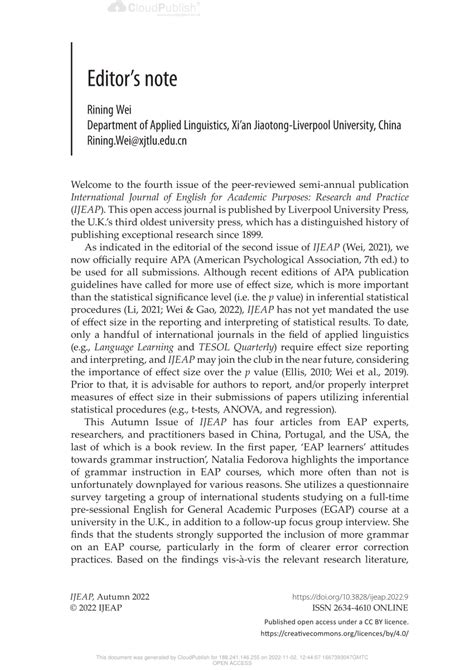 (PDF) Editor’s note