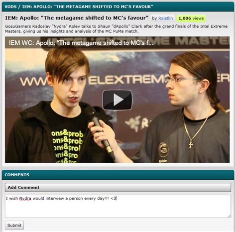 VOD comments now available at Play.GosuGamers.net | GosuGamers