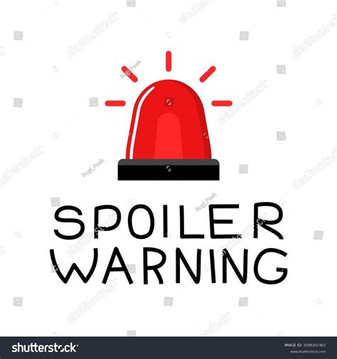 Spoiler Alert Vector Illustration Concept Flashing Stock Vector ...