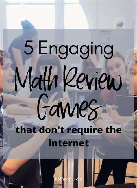 5 Engaging Math Review Games that Don't Require the Internet [Hoff Math]
