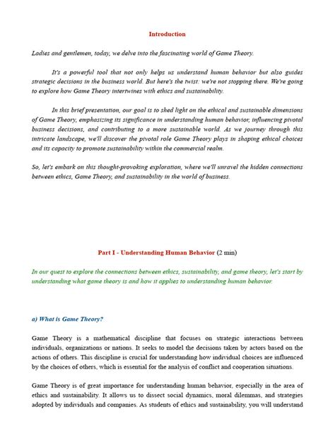 Ethics - Game Theory | PDF | Game Theory | Sustainability