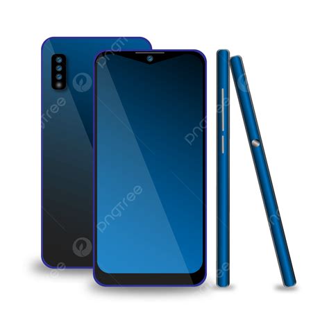 Mobile Clipart PNG Images, Mobile Mockup Blue Design Png, Mobile Mockup ...
