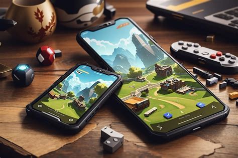 Premium AI Image | a mockup for a gaming website featuring ...