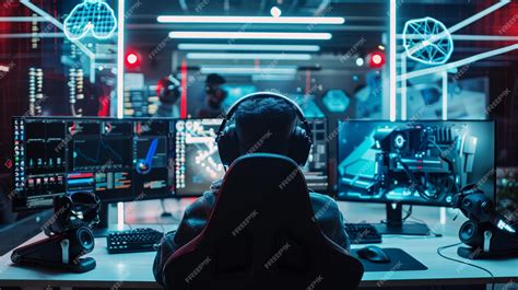 Immersive Gaming Setup for Esports Competition | Premium AI-generated image
