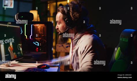 Gamer raging in anger after receiving game over screen in first person ...