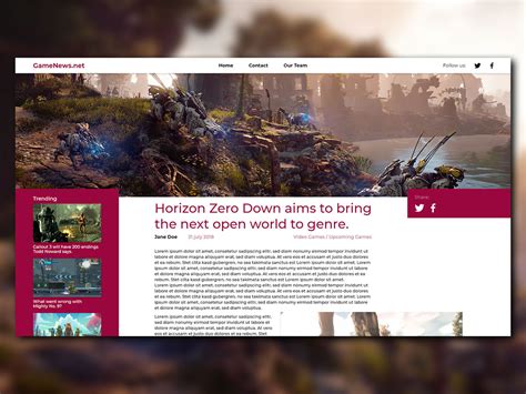 Gaming News Website by Szymon Furjan on Dribbble