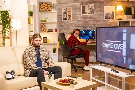 Male Gamer In Distress And Frustration After Losing A Game Photo ...