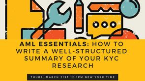 AML Essentials: How to Write a Well-Structured Summary of Your KYC ...