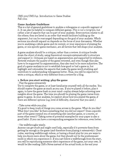 Video Game Analysis | PDF | Video Games | Analysis