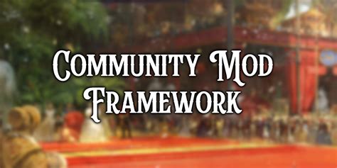 GitHub - Victoria-3-Modding-Co-op/Community-Mod-Framework: Community ...