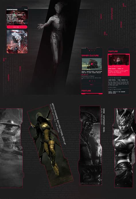 News site for the gaming industry on Behance