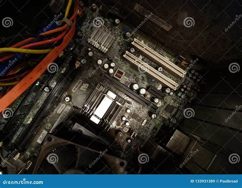 Inside Desktop PC Gaming And Cooling Fan CPU System With Multicolored ...