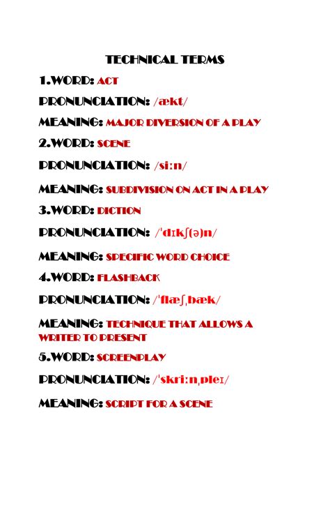SOLUTION: Technical terms - Studypool