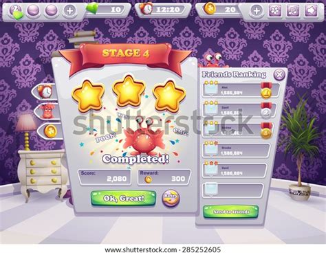 Example Completing Level Computer Game Monsters Stock Vector (Royalty ...