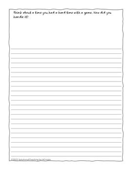 Video Game / Gamer Themed Response Journal encourages engaged writing