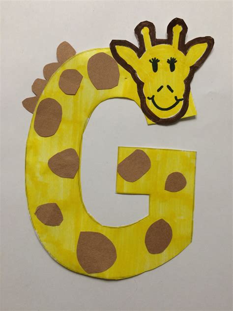 Alphabet Letter Craft: Letter G Giraffe | Letter g crafts, Lettering ...