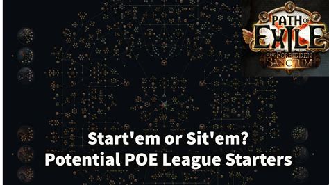 Start'em Sit'em: A Series on POE Potential League Starters - YouTube