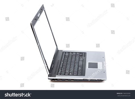 Open Laptop Showing Keyboard Screen Isolated Stock Photo 184253930 ...