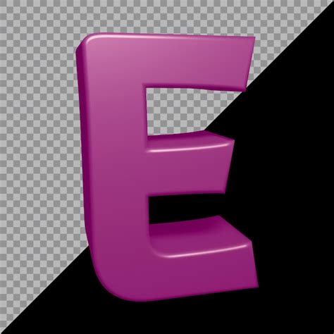 Premium PSD | 3d rendering of alphabet letter e