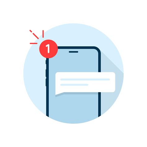 New message notification on smartphone concept illustration flat design ...