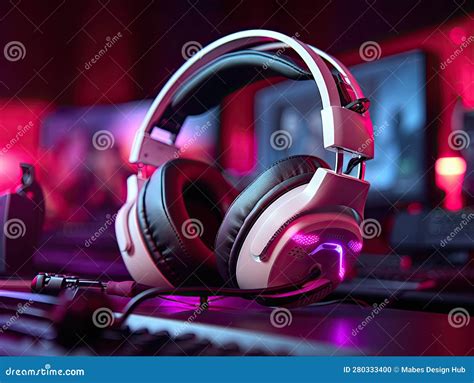 Immersive Gaming Experience: Esports Headphones on the Table of a ...