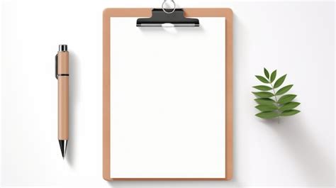 Premium AI Image | Flatlay of a clipboard with a checklist and a pen