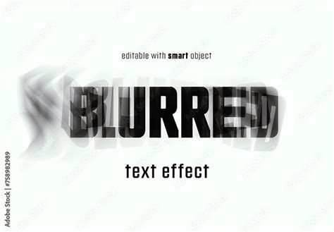 Blurred Text Effect Stock Template | Adobe Stock