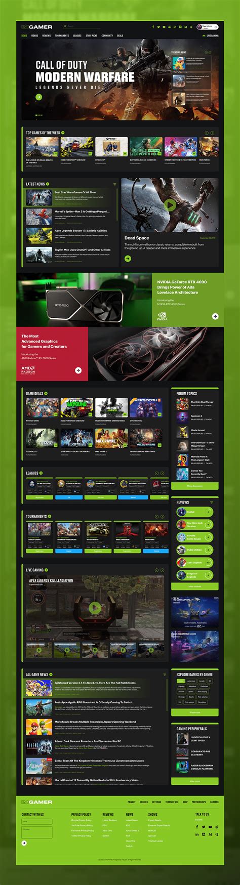 IMGAMER Gaming news website design :: Behance