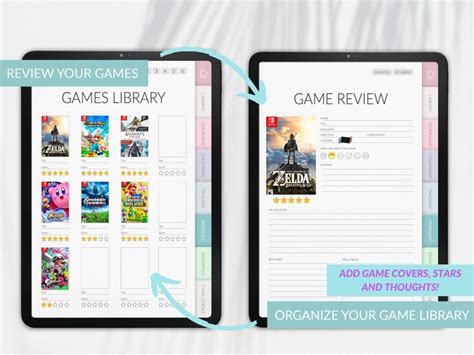 Digital Gaming Journal Gaming Tracker Wishlist Play Log - Etsy