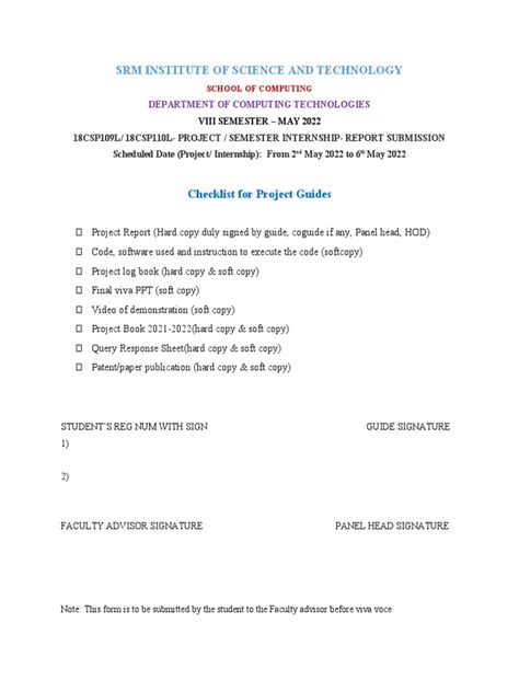 Checklist For Guides | PDF