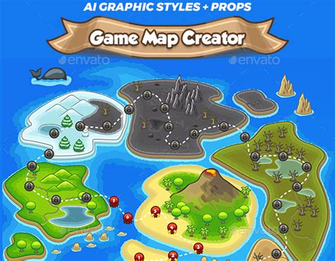 Game Map Maker - AI Graphic Styles and Props on Behance