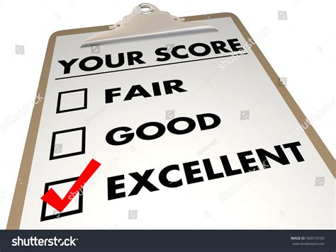 Your Score Grade Review Evaluation Checklist Stock Illustration ...