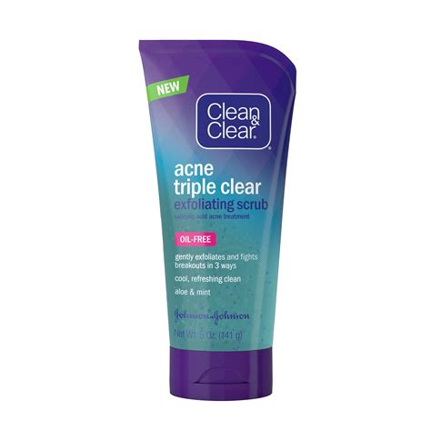 Clean And Clear Acne Triple Clear Exfoliating Scrub, 5 oz - Walmart.com