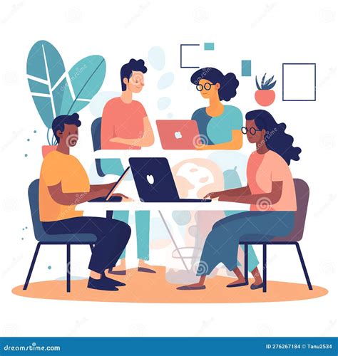 Collaborative Learning: Students Work Together on a Group Project or ...