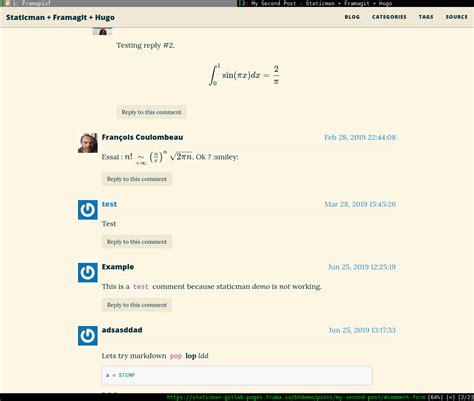 More Static Nested Comments