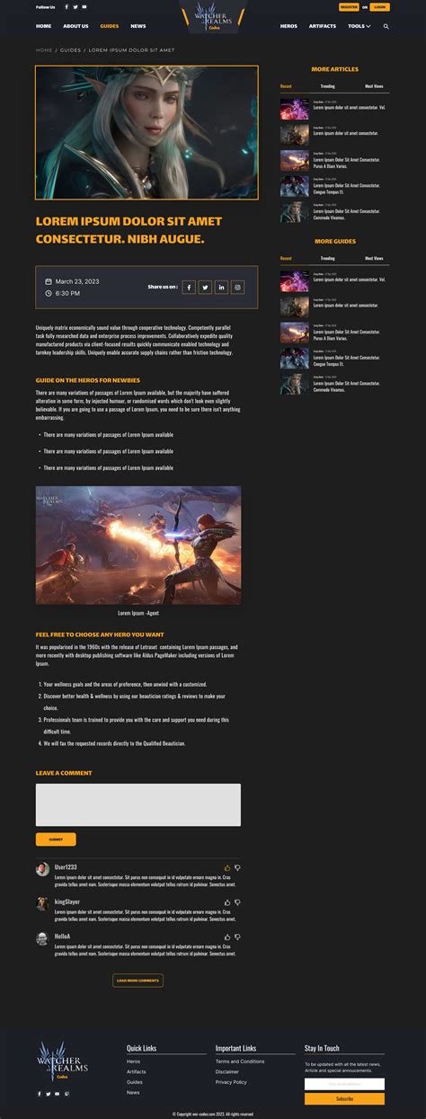 Gaming News Website UI/UX Design by Sabbir Hossain Abir on Dribbble