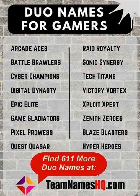 611 Dynamic Duo Names for Powerful Pairings — Creative & Unique Duo Names