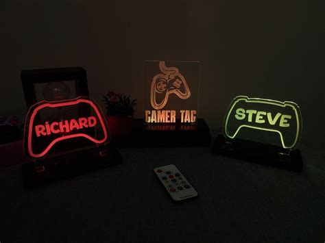 Personalized Gamertag light sign, Custom Gamer Tag Sign, Personalized ...