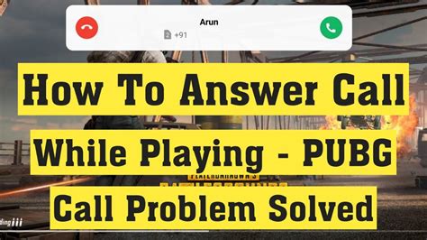 How to Answer a Call while Playing Pubg || Pubg play time incoming call ...