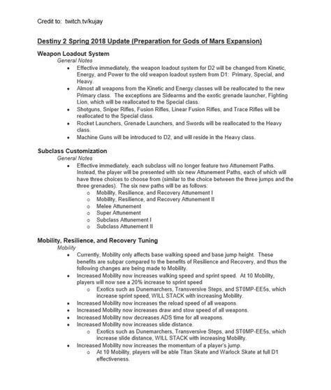 How to Revamp Destiny 2: Hypothetical Patch Notes : r/destiny2