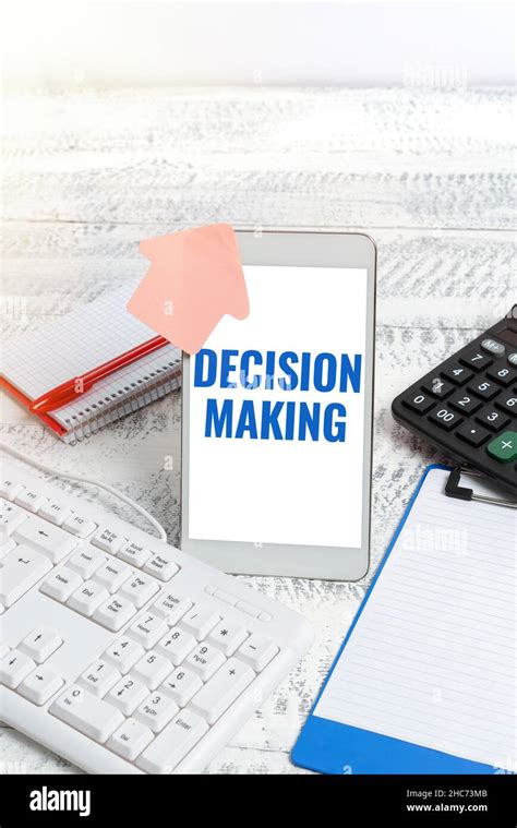Conceptual caption Decision Making. Business concept The act of ...