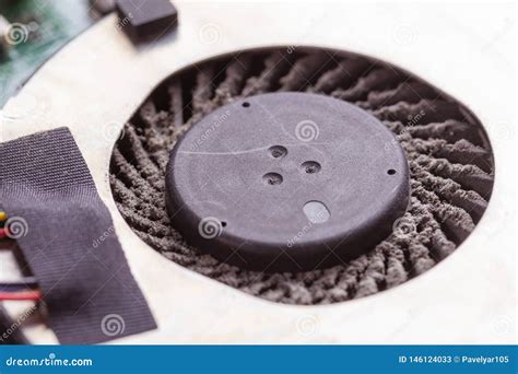 Dusty Fan of a Laptop Close Up Stock Image - Image of computer ...