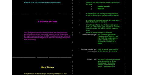 DPS / Survivability Calculators Updated Sept 2021 : r/stobuilds