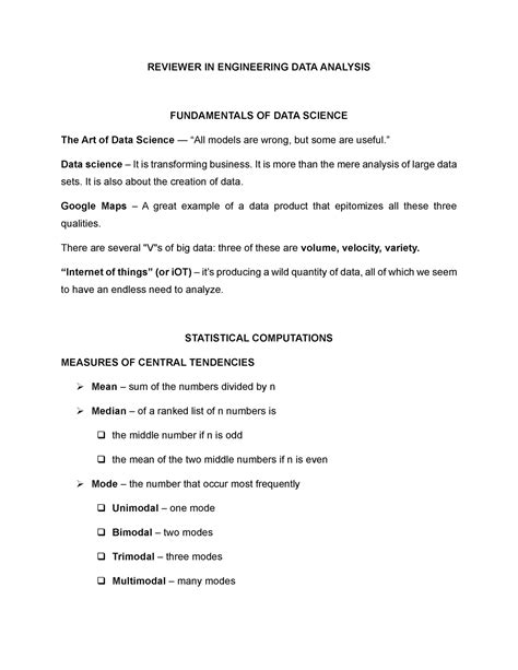 Reviewer-DATA- Analysis - REVIEWER IN ENGINEERING DATA ANALYSIS ...
