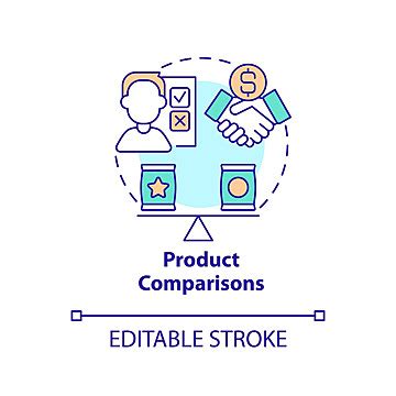 Comparison Of Products Loop Concept Icon Vector Management Art Vector ...